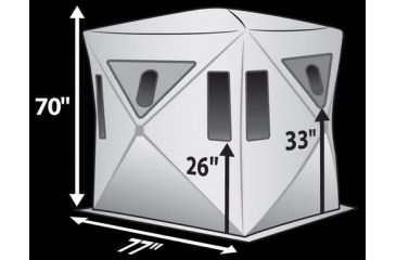 Image of Muddy Redmeption Ground Blind, includes 9-steel stakes, Deluxe-Oversized Carry Bag with Backpack Straps, 4 Tie-Down Ropes, Camo MGB3000