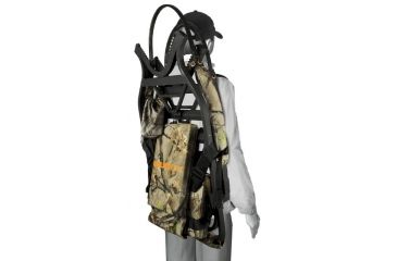 Image of Muddy Woodsman Climber, includes Backpack Straps, Accessory Bag, Full Body Fall Arrest Harness, Black/Camo MCL300-A