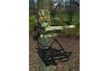Image of Muddy Woodsman Climber, includes Backpack Straps, Accessory Bag, Full Body Fall Arrest Harness, Black/Camo MCL300-A