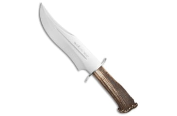 Image of Muela 770583907590Muela Lobo Bowie Fixed Blade Knife Crown Stag 9.1" Satin, Brown, Stainless Steel, adult, BHQ-36992