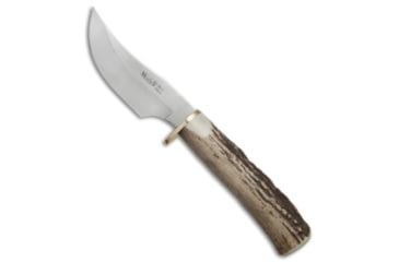 Image of Muela Muela Skinner Fixed Blade Knife Stag Horn 3.875" Satin, Brown, Stainless Steel, adult, BHQ-36986