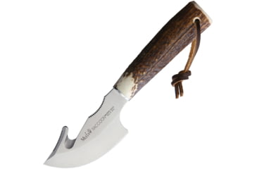 Image of Muela Raccoon 8A Fixed Blade Knife, 3 satin finish 1.4116 stainless guthook blade, Stag bone handle, RACCOON-8A