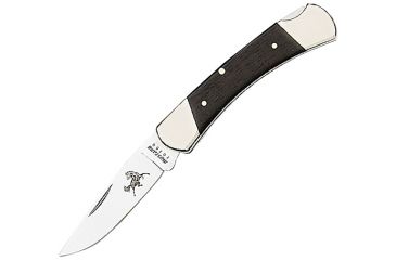 Image of Mustang Herald Folding Knife, Wood Handle, Nickel Silver Bolsters, Leather Sheath FP20750