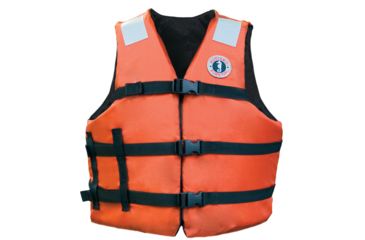 Image of Mustang Survival Adult Universal Fit Industrial Flotation Vest - 30"-52" Vest - Orange 57490