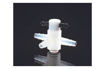Image of Nalge Nunc Three-Way Stopcock, Polypropylene with Teflon Resin TFE Plug, NALGENE 6470-0002