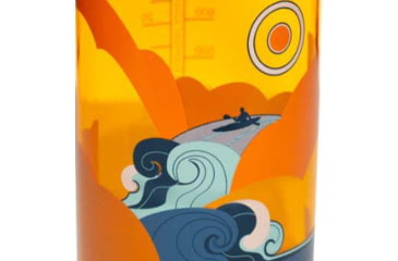 Image of Nalgene Retro Print Wide Mouth 1 Quart Water Bottle, 32 oz, Kayaker Print, 682020-0152