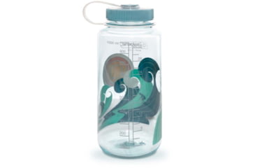 Image of Nalgene Retro Print Wide Mouth 1 Quart Water Bottle, 32 oz, Surfer Print, 682020-0151