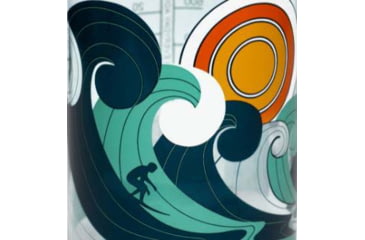 Image of Nalgene Retro Print Wide Mouth 1 Quart Water Bottle, 32 oz, Surfer Print, 682020-0151