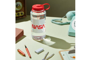 Image of Nalgene Wide Mouth 1 Quart Water Bottle, 32 oz, NASA W/ Red Cap, 682020-0050
