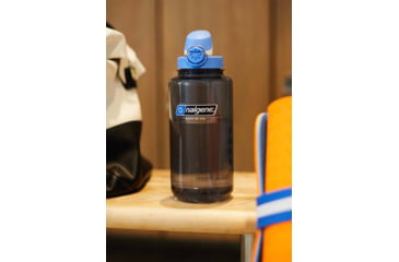 Image of Nalgene Wide Mouth 1 Quart Water Bottle w/ Seaport On The Fly Cap, 24 oz, Gray, 5565-0132