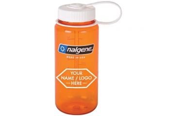 Image of Nalgene Wm 1 Pt Orange W/white Lid 2178-1316
