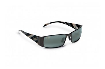 Image of Maui Jim Nalu Sunglasses w/ Gunmetal Black Frame and Neutral Grey Lenses - 122-02, Quarter View