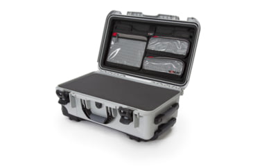 Image of Nanuk 935 Protective Case w/ Cubed Foam / Lid Organizer, Silver, Large, 935S-050SV-0A0