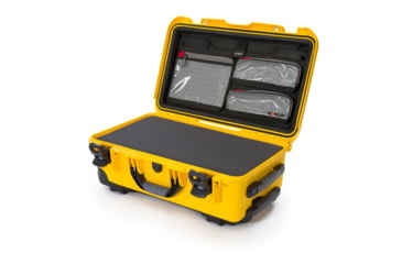Image of Nanuk 935 Protective Case w/ Cubed Foam / Lid Organizer, Yellow, Large, 935S-050YL-0A0