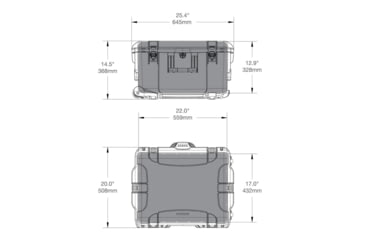 Image of Nanuk Case 960 w/lid org. - w/divider, Graphite, Large, 960S-060GP-0A0
