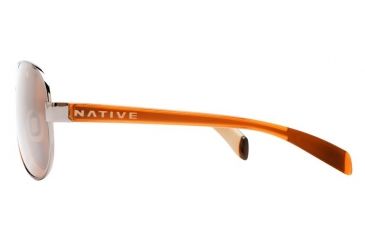 Image of Native Eyewear Patroller Sunglasses,Chrome/Crystal Brown Frame,Brown Lens,Polarized,175 397 524