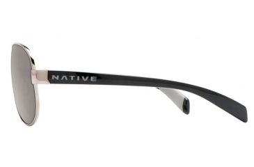 Image of Native Eyewear Patroller Sunglasses,Chrome/Iron Frame,Silver Reflex Lens,Polarized,175 377 528