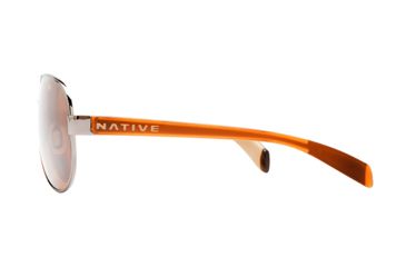 Image of Native Eyewear Patroller Sunglasses,Chrome/Crystal Brown Frame,Brown Lens,Polarized,175 397 524