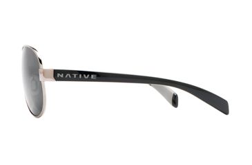 Image of Native Eyewear Patroller Sunglasses,Chrome/Iron Frame,Gray Lens,Polarized,175 377 523