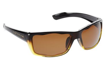 Image of Native Eyewear Wazee Sunglasses, Stout Fade/Iron Temple Frame, Brown Lens, Polarized, 135 383 515