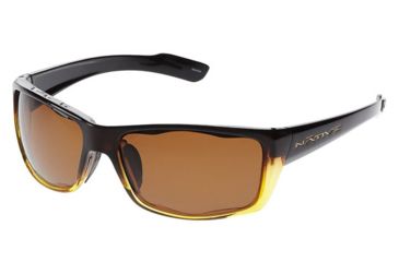 Image of Native Eyewear Wazee Sunglasses, Stout Fade/Iron Temple Frame, Brown Lens, Polarized, 135 383 515