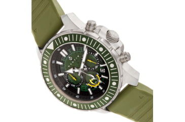 Image of Nautis Caspsian Chronograph Strap Watch w/Date, Olive, One Size, 21227G-E