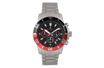 Image of Nautis Nautis Dive Chrono 500 Chronograph Bracelet Watch, Black/Red, One Size, 17065-J