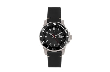 Image of Nautis Nautis Dive Pro 200 Leather-Band Watch w/Date, Black, One Size, GL1909-A