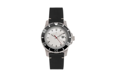 Image of Nautis Nautis Dive Pro 200 Leather-Band Watch w/Date, Black/White, One Size, GL1909-B