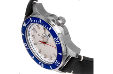 Image of Nautis Nautis Dive Pro 200 Leather-Band Watch w/Date, Blue/White, One Size, GL1909-D