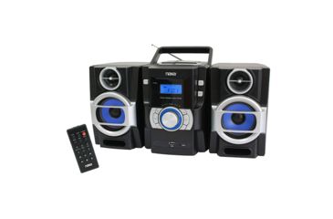Image of Naxa Portable Mp3/Cd Player with Pll FM Stereo Radio &amp; USB Input 16, 8W x 2 Detachable Speakers, Black/Blue NPB429