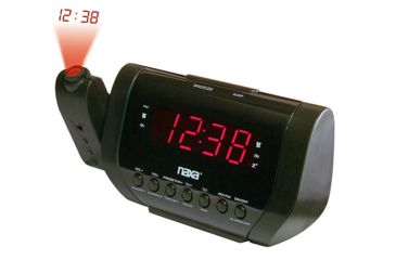 Image of Naxa Projection Dual Alarm Clock w/ Radio, Black NRC173