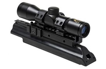 Image of NcSTAR AK Tri Rail Cover w/ 4X30 Compact Rifle Scope and 1in Rings,Black KAKSC430B