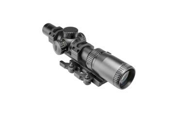 Image of NcSTAR STR Series Full-Size Scope Rifle Scope, 1-6x24mm, 30mm Tube, Green/Red Illumination, Low Power Variable Reticle, Green Lens w/ VISM VMSPRBV2 Mount Combo, Black SEEFL1624GSPR-A