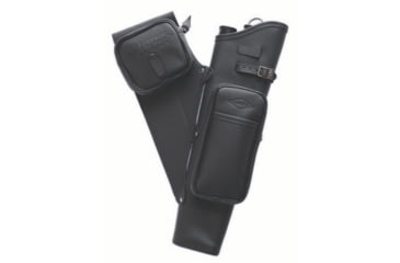 Image of Neet NT-2100 Leather Target Quiver, Black, 3 Arrow, 1100