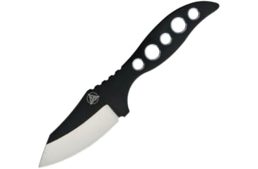 Image of Nemesis Hellion Neck Knife 2-Tone Knife, 4in Overall, 1.63in Blade, One Piece Black/Satin 9Cr13Comov SS Construction, Black Kydex Neck Sheath, NK-4TT