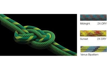 Image of New England Ropes Maxim Glider Single Rope, Dry Midnight, 9.9mmx60m 100131