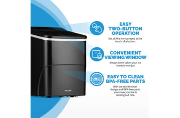 Image of NewAir 26 lbs. Countertop Ice Maker, Black, NIM026MB00