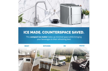 Image of NewAir 26 lbs. Countertop Ice Maker, Stainless Steel, NIM026MS00