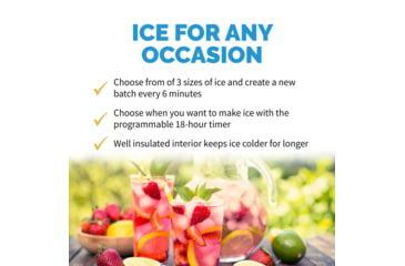 Image of NewAir 50 lbs. Countertop Ice Maker, Black / Stainless Steel, AI-215SS