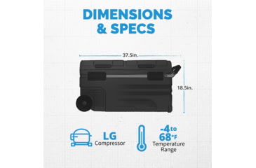 Image of NewAir 80 Qt. Portable 12v/24v Electric Fridge/Freezer, Black, NPR080GA00