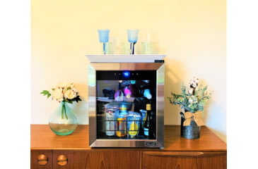 Image of NewAir Freestanding Compressor Wine Fridge, Black / Stainless Steel, 16 Bottles, NWC016SS00