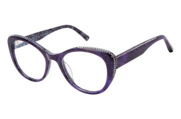Image of Nicole Miller Brittany Prescription Eyeglasses - Frame PURPLE MARBLE, Size 51/20mm NMBRITTANY02