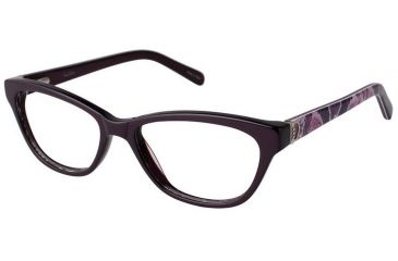 Image of Nicole Miller Bryant Eyeglass Frames - Frame EGGPLANT/SNAKE, Size 52/16mm NMBRYANT03