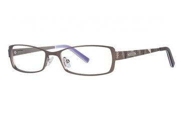 Image of Nicole Miller Charlton Bifocal Prescription Eyeglasses - Frame Matte Chocolate Brown, Size 54/13mm NMCHARLTON02