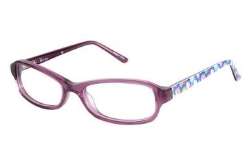 Image of Nicole Miller Corinna Bifocal Prescription Eyeglasses - Frame Purple / Floral, Size 48/15mm NMCORINNA02