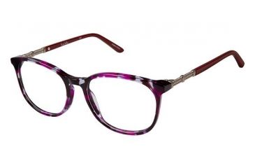 Image of Nicole Miller Dove Progressive Prescription Eyeglasses - Frame Magenta Tort, Size 52/17mm NMDOVE01