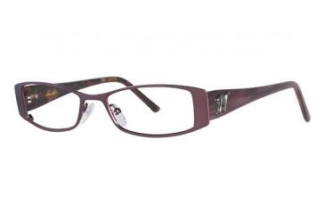 Image of Nicole Miller Greenwich Single Vision Prescription Eyeglasses - Frame Matte Dust Rose/Burgundy Tortoise, Size 51/17mm NMGREENWICH03