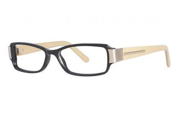 Image of Nicole Miller Hester Bifocal Prescription Eyeglasses - Frame Black/Khaki, Size 53/15mm NMHESTER01