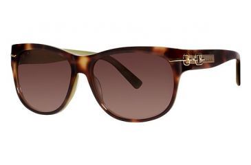 Image of Nicole Miller Hudson Sunglasses - Frame Blonde Tortoise, Lens Color Dark Brown Gradient NMHUDSON03